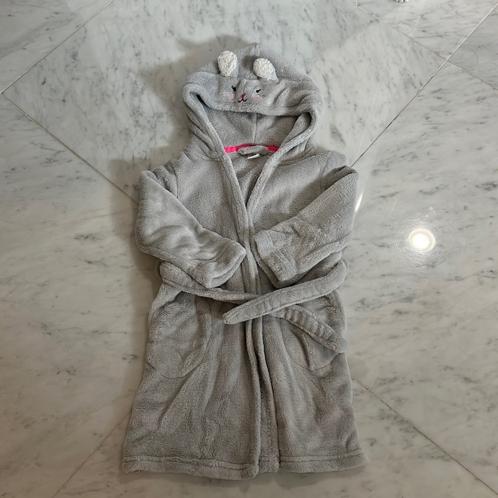 Gap kids plush hooded bunny bath robe